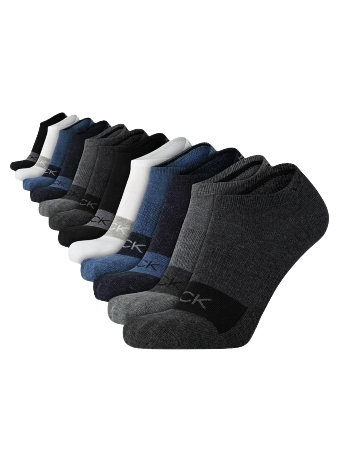 Calvin Klein - Paquete de 6 pares de medias taloneras