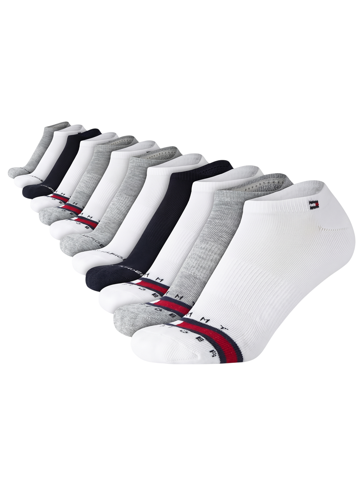 Tommy Hilfiger - Paquete de 6 pares de medias taloneras