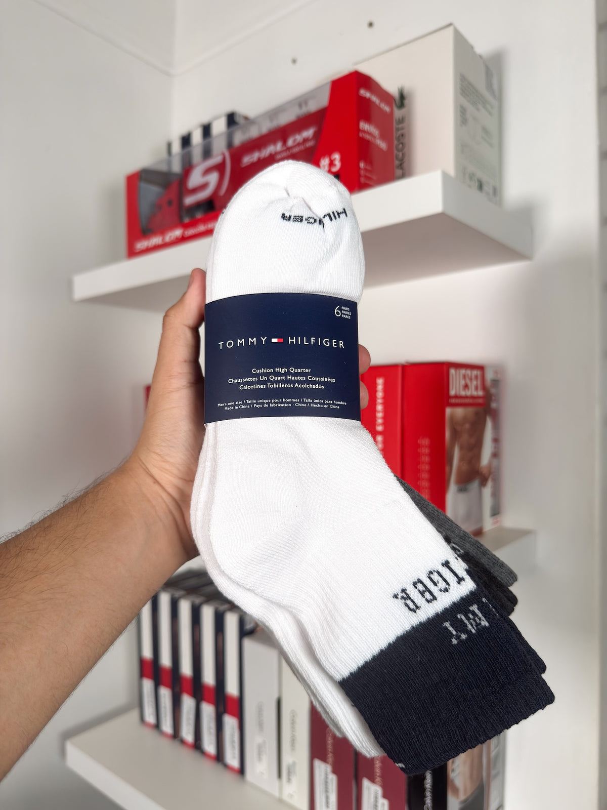 Tommy Hilfiger - Paquete de 6 pares de medias tobilleras