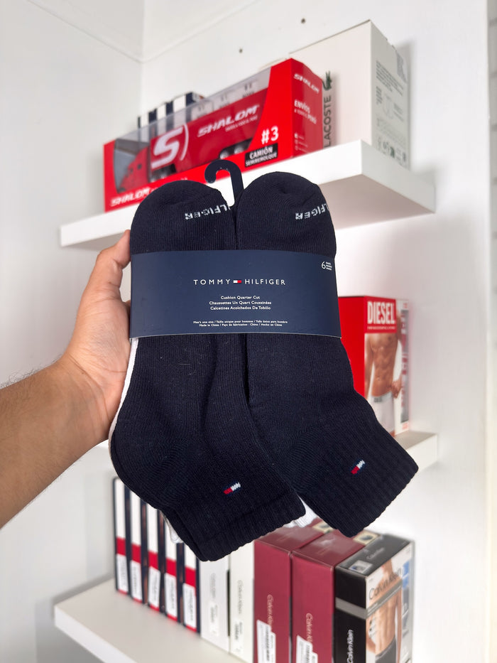 Tommy Hilfiger - Paquete de 6 pares de medias tobilleras
