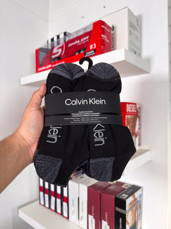 Calvin Klein - Paquete de 6 pares de medias taloneras