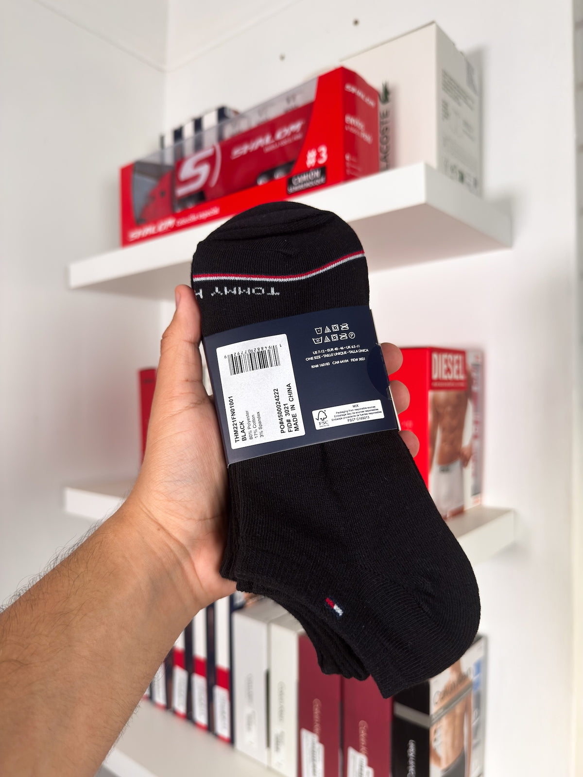 Tommy Hilfiger - Paquete de 6 pares de medias taloneras
