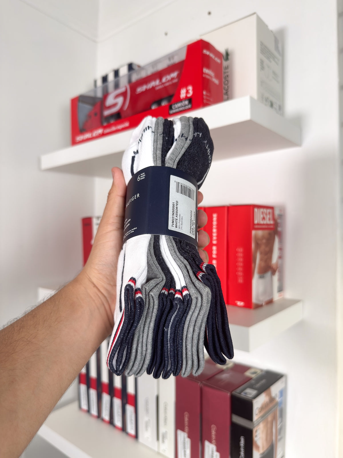Tommy Hilfiger - Paquete de 6 pares de medias taloneras