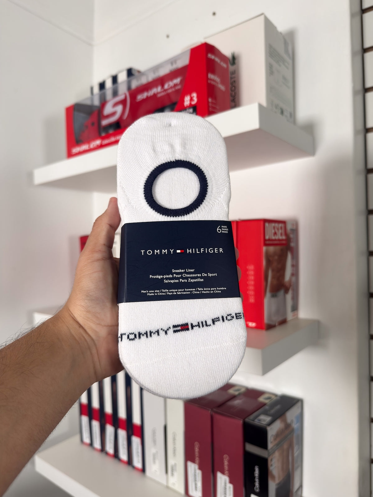 Tommy Hilfiger - Paquete de 6 pares de medias invisibles