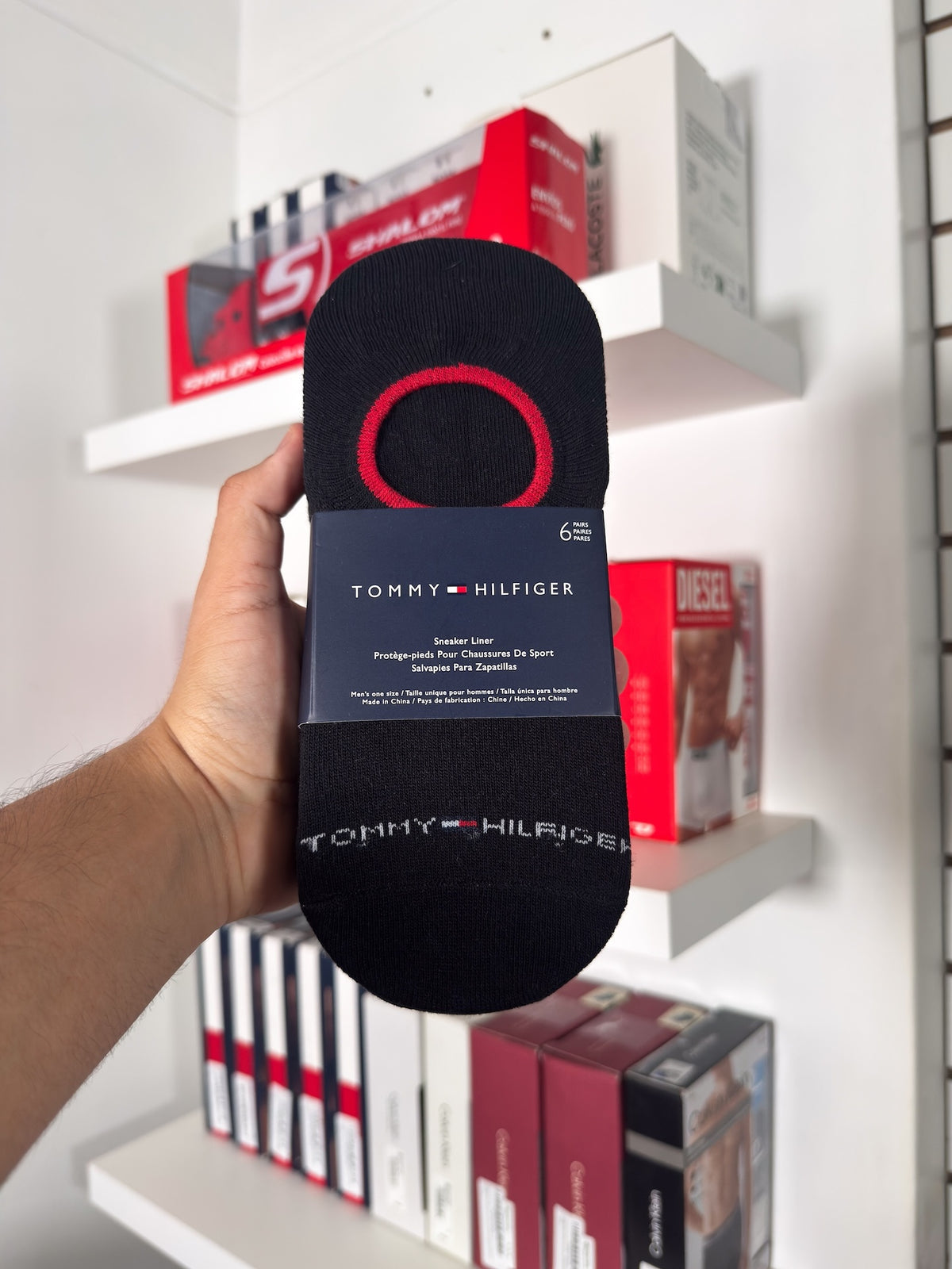 Tommy Hilfiger - Paquete de 6 pares de medias invisibles
