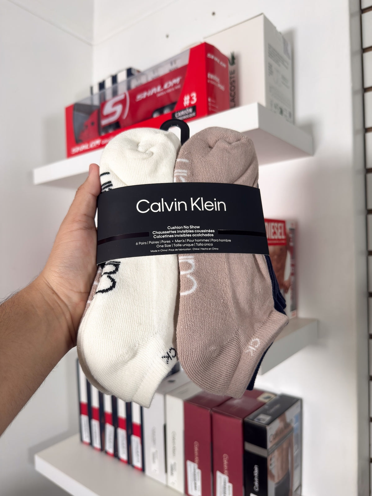 Calvin Klein - Paquete de 6 pares de medias taloneras