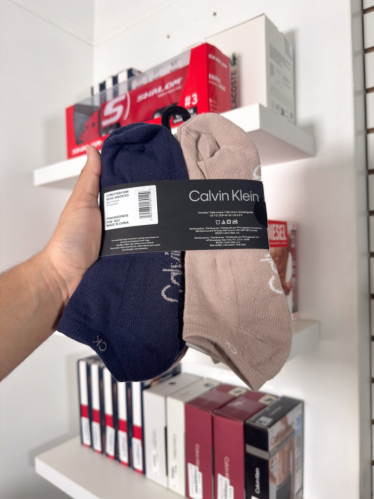 Calvin Klein - Paquete de 6 pares de medias taloneras