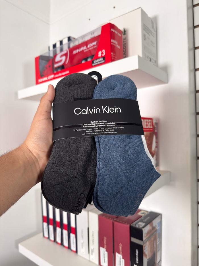 Calvin Klein - Paquete de 6 pares de medias taloneras