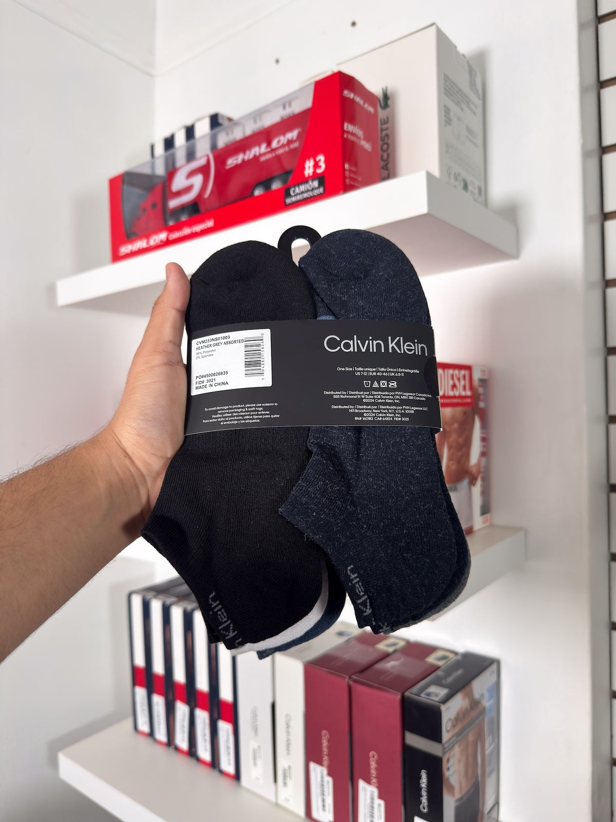 Calvin Klein - Paquete de 6 pares de medias taloneras