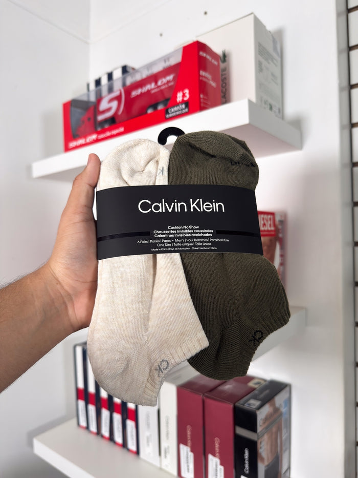 Calvin Klein - Paquete de 6 pares de medias taloneras