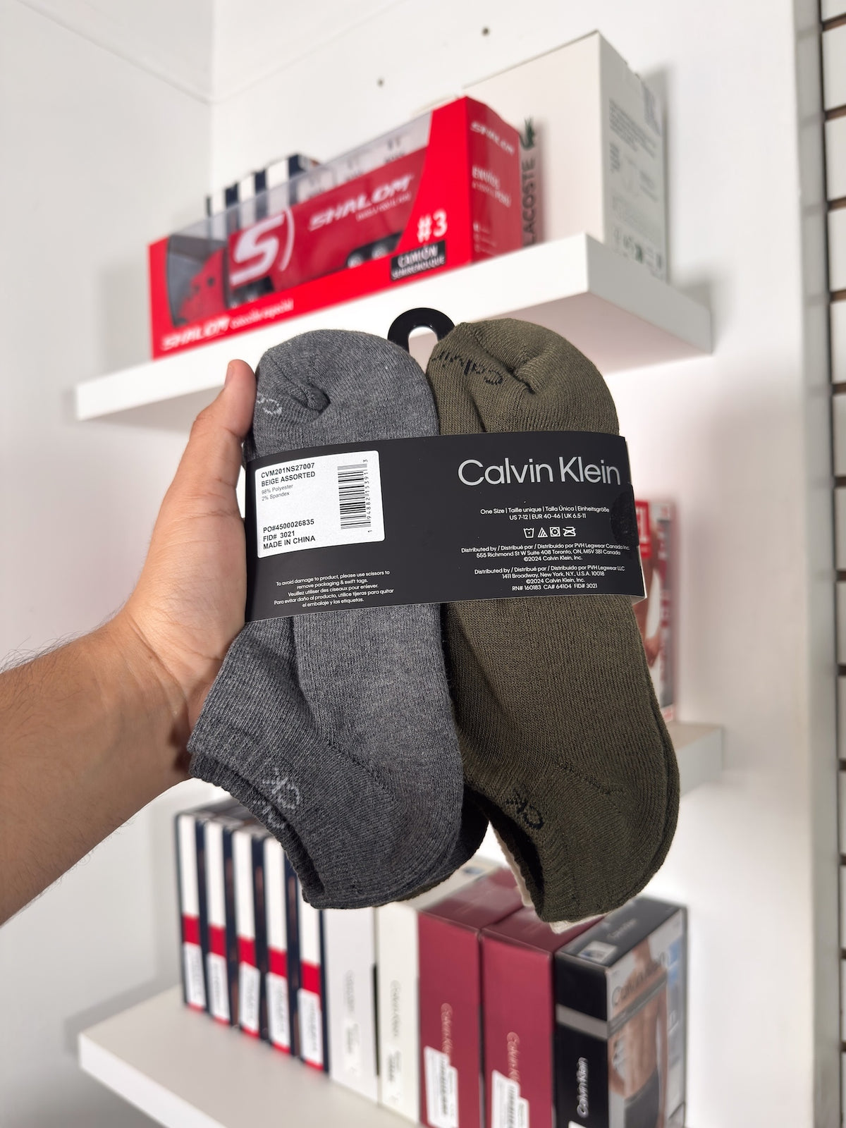Calvin Klein - Paquete de 6 pares de medias taloneras