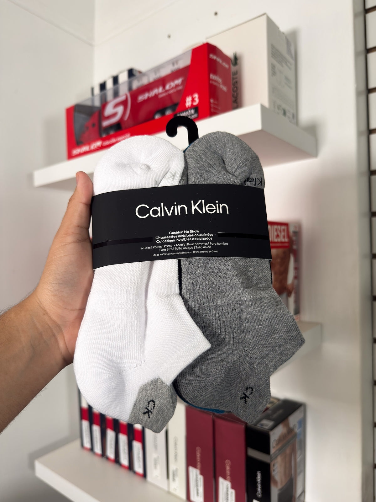 Calvin Klein - Paquete de 6 pares de medias taloneras