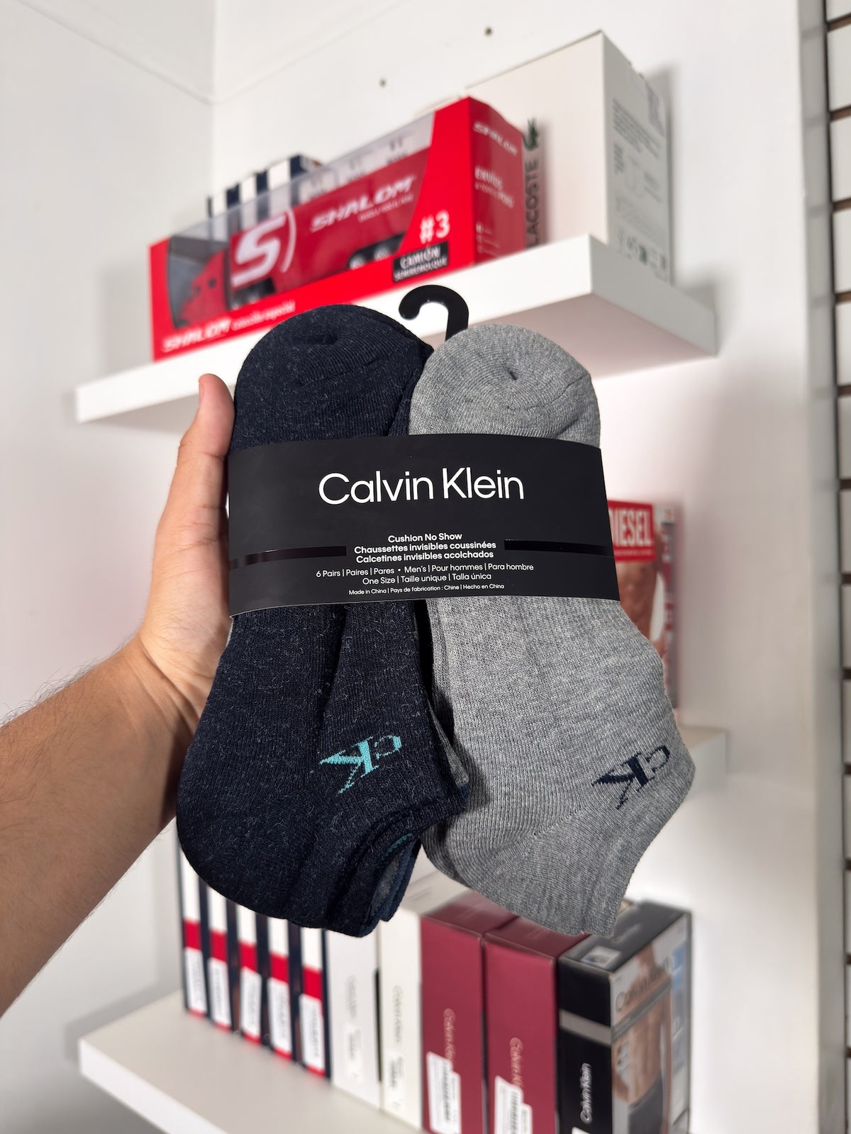 Calvin Klein - Paquete de 6 pares de medias taloneras