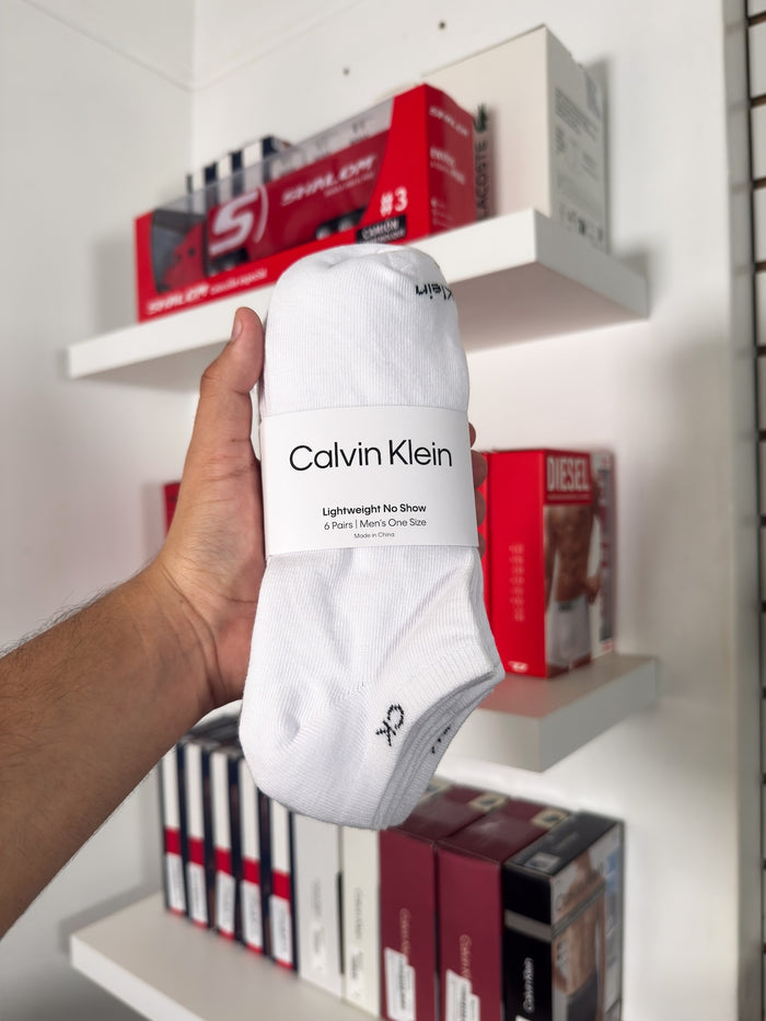 Calvin Klein - Paquete de 6 pares de medias taloneras