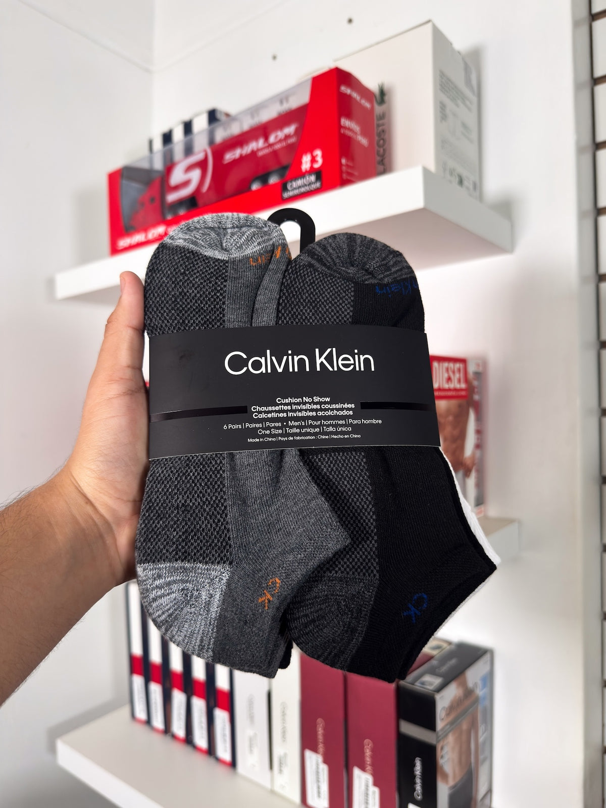 Calvin Klein - Paquete de 6 pares de medias taloneras