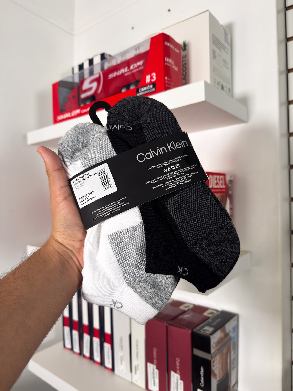 Calvin Klein - Paquete de 6 pares de medias taloneras