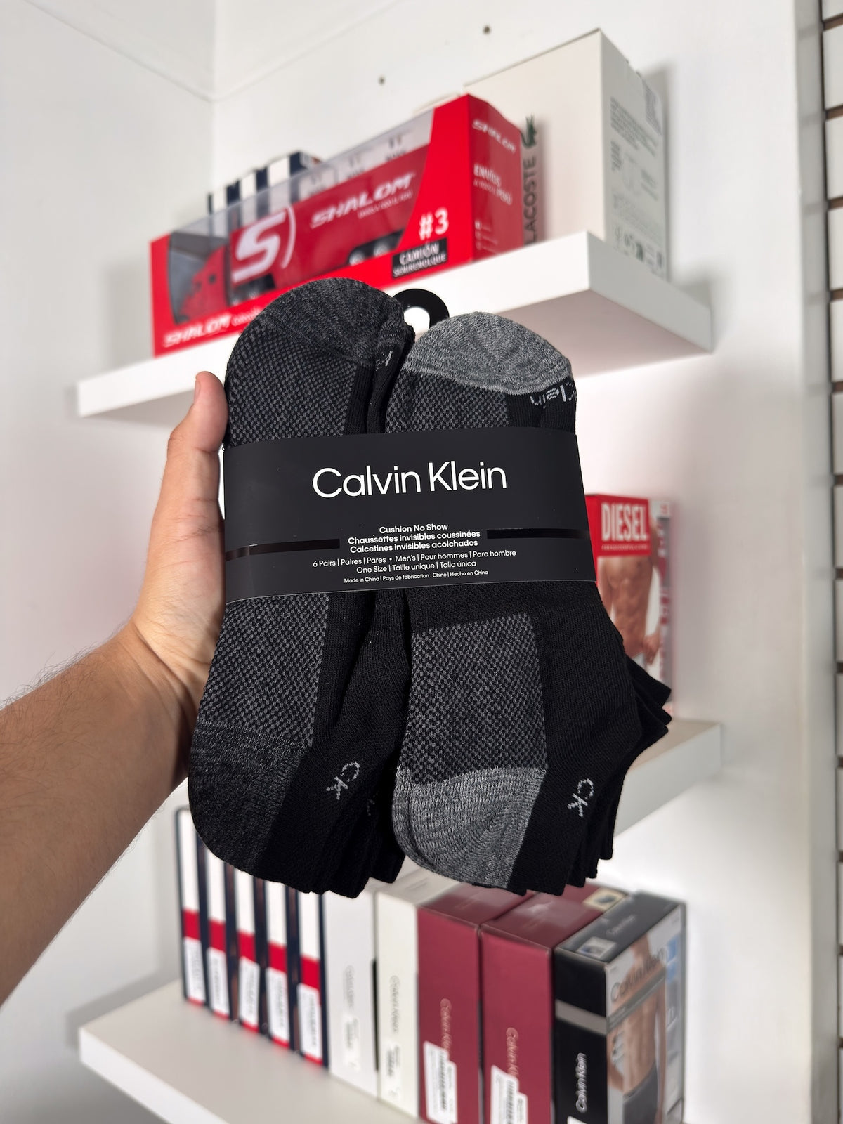 Calvin Klein - Paquete de 6 pares de medias taloneras