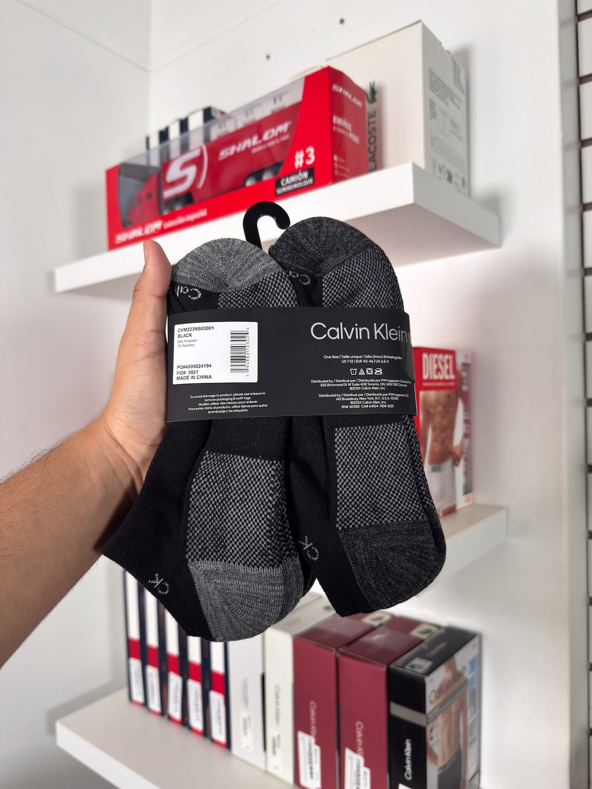 Calvin Klein - Paquete de 6 pares de medias taloneras