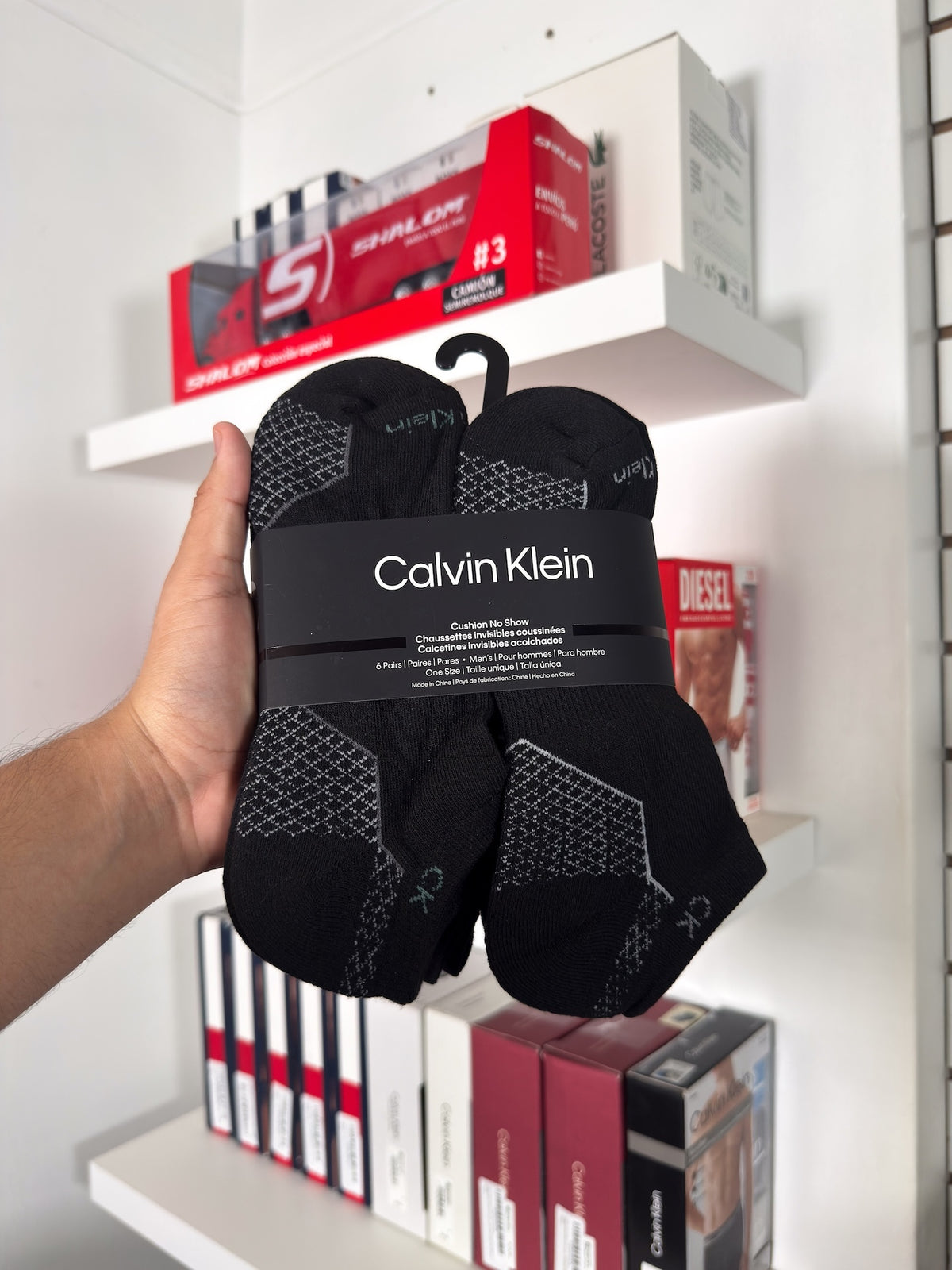 Calvin Klein - Paquete de 6 pares de medias taloneras