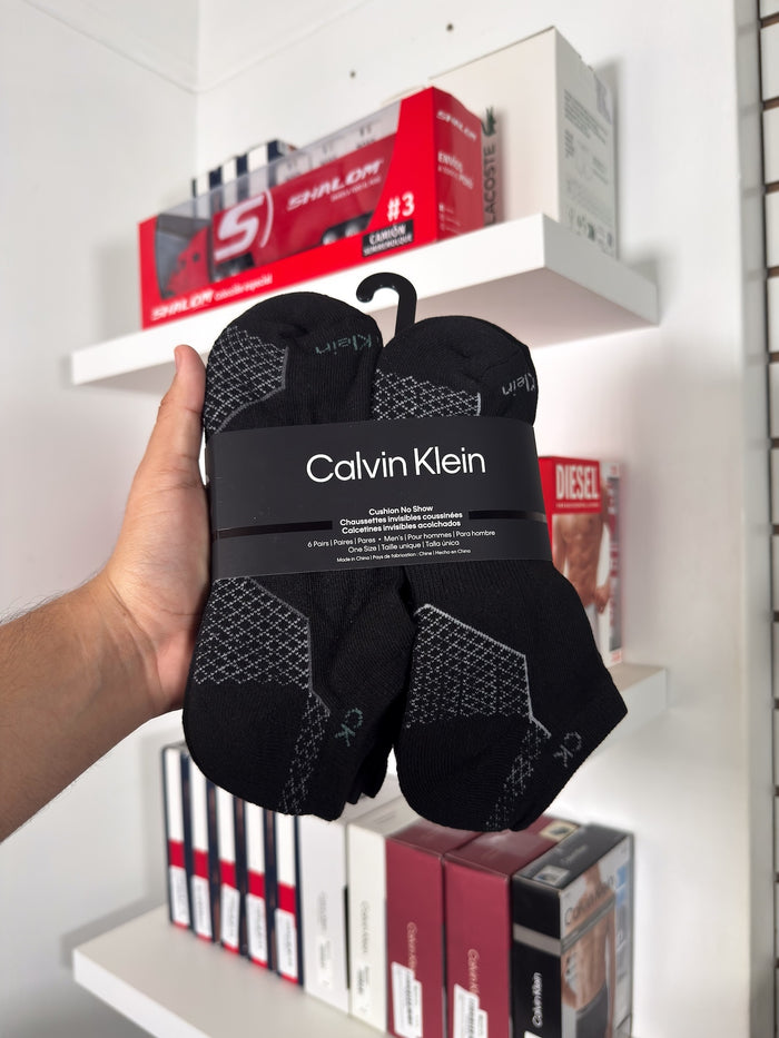 Calvin Klein - Paquete de 6 pares de medias taloneras