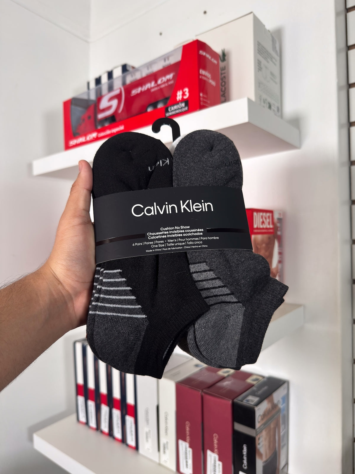 Calvin Klein - Paquete de 6 pares de medias taloneras