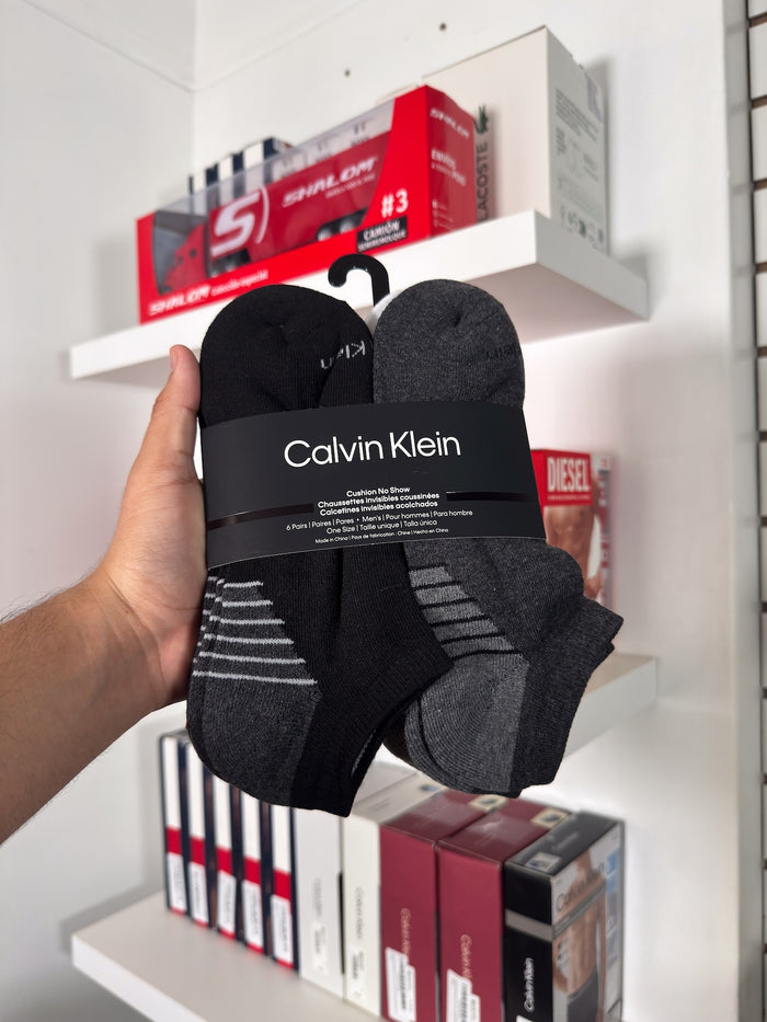 Calvin Klein - Paquete de 6 pares de medias taloneras