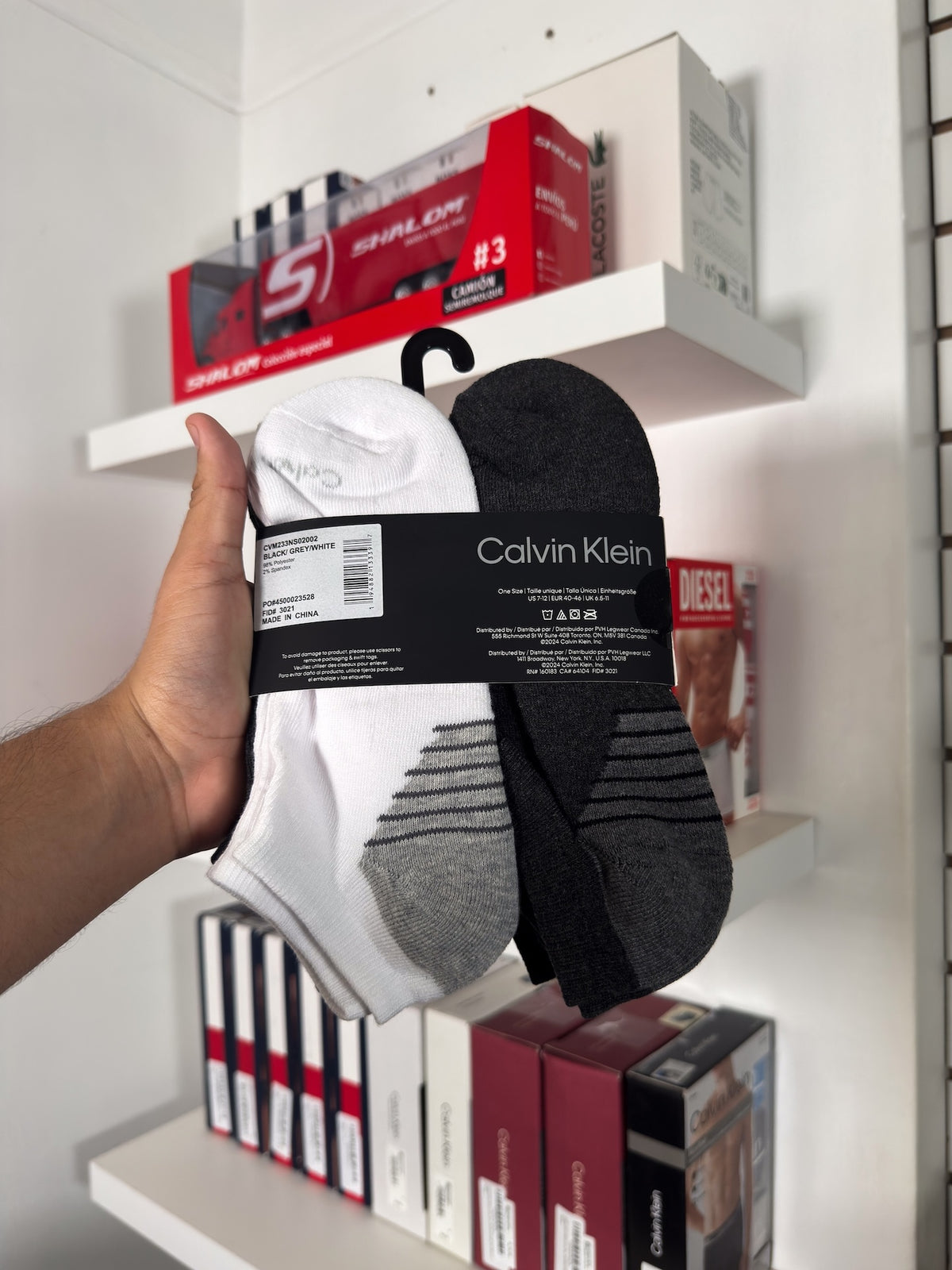 Calvin Klein - Paquete de 6 pares de medias taloneras