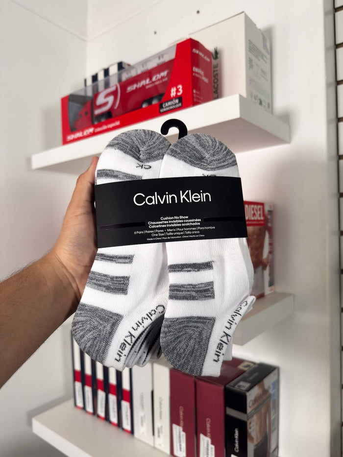 Calvin Klein - Paquete de 6 pares de medias taloneras