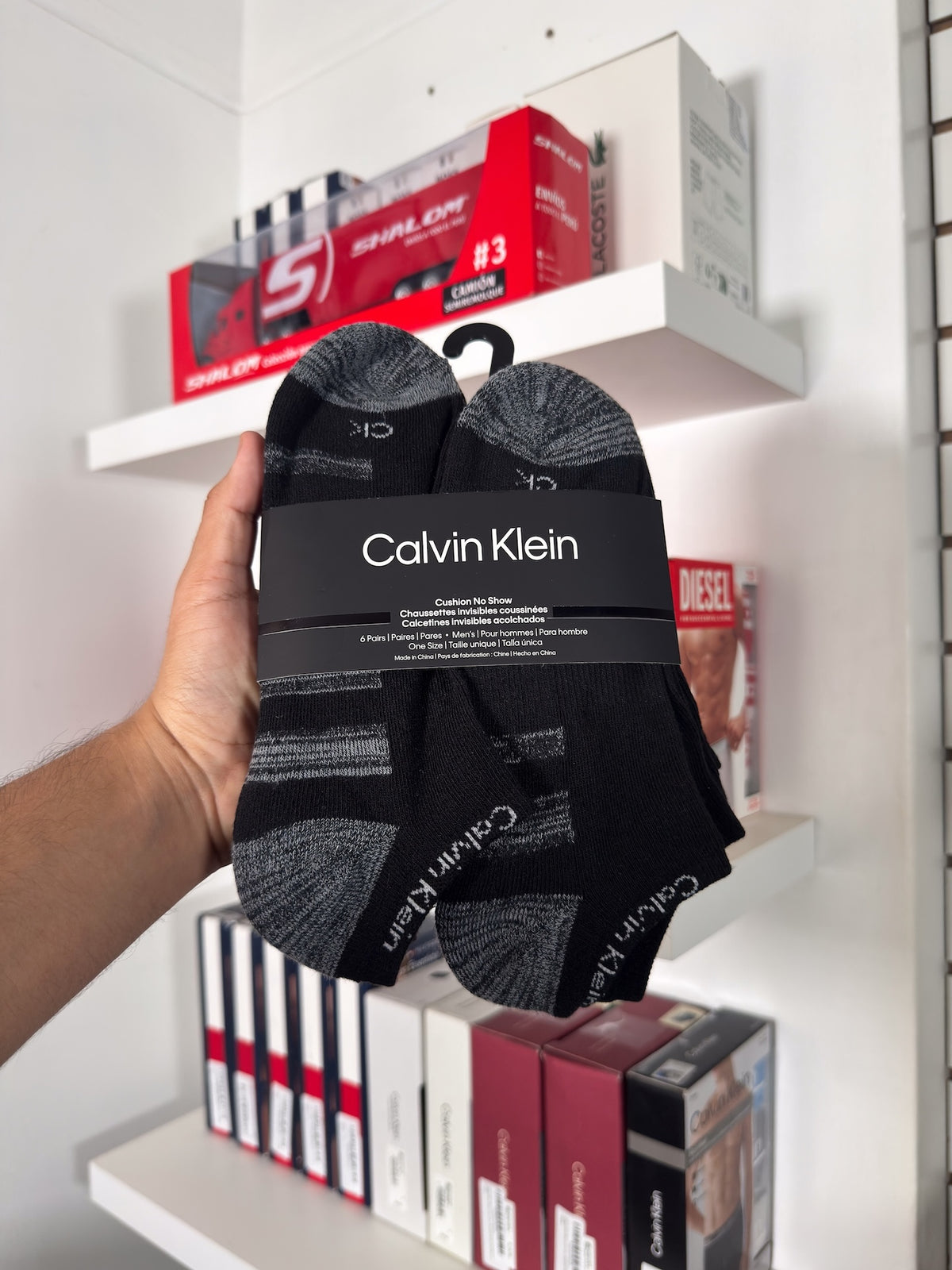 Calvin Klein - Paquete de 6 pares de medias taloneras