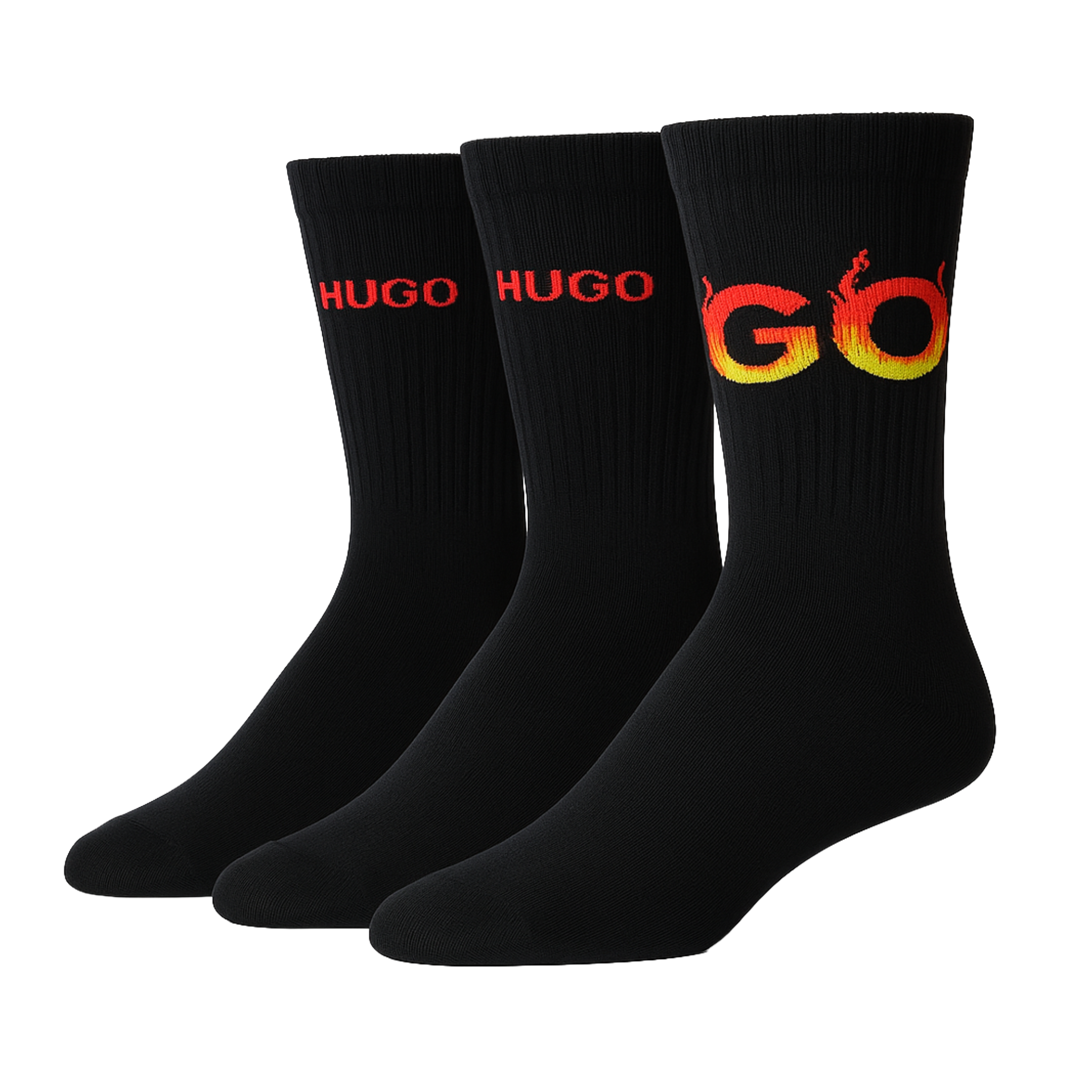 PAQUETE DE 3 PARES DE MEDIAS HUGO 3/4